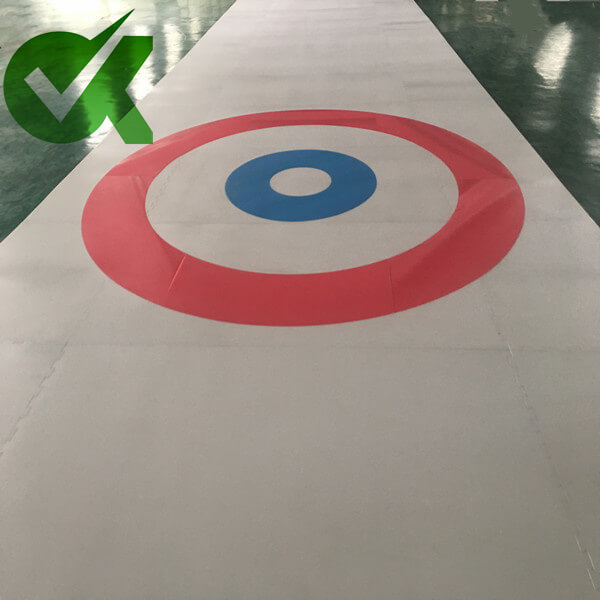 Synthetic ice for curling track sheet